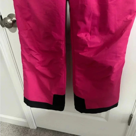 Arctix Insulated Bib Overalls Ski Snow Pants Pink/Black Large Youth /Small Women - Picture 4 of 7